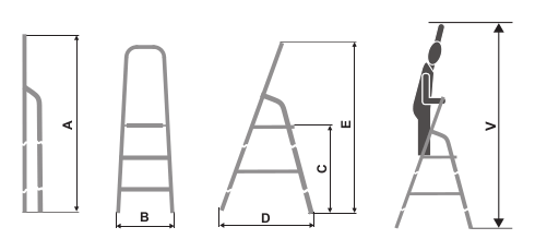 STEEL STEP LADDER “JOR”