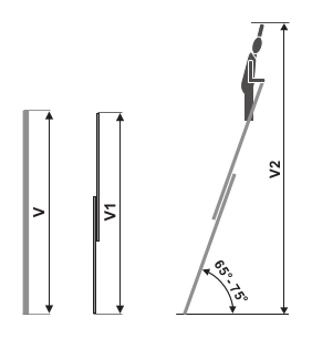 TWO-PIECES UNIVERSAL LADDER WITH ROPE “VHR L”